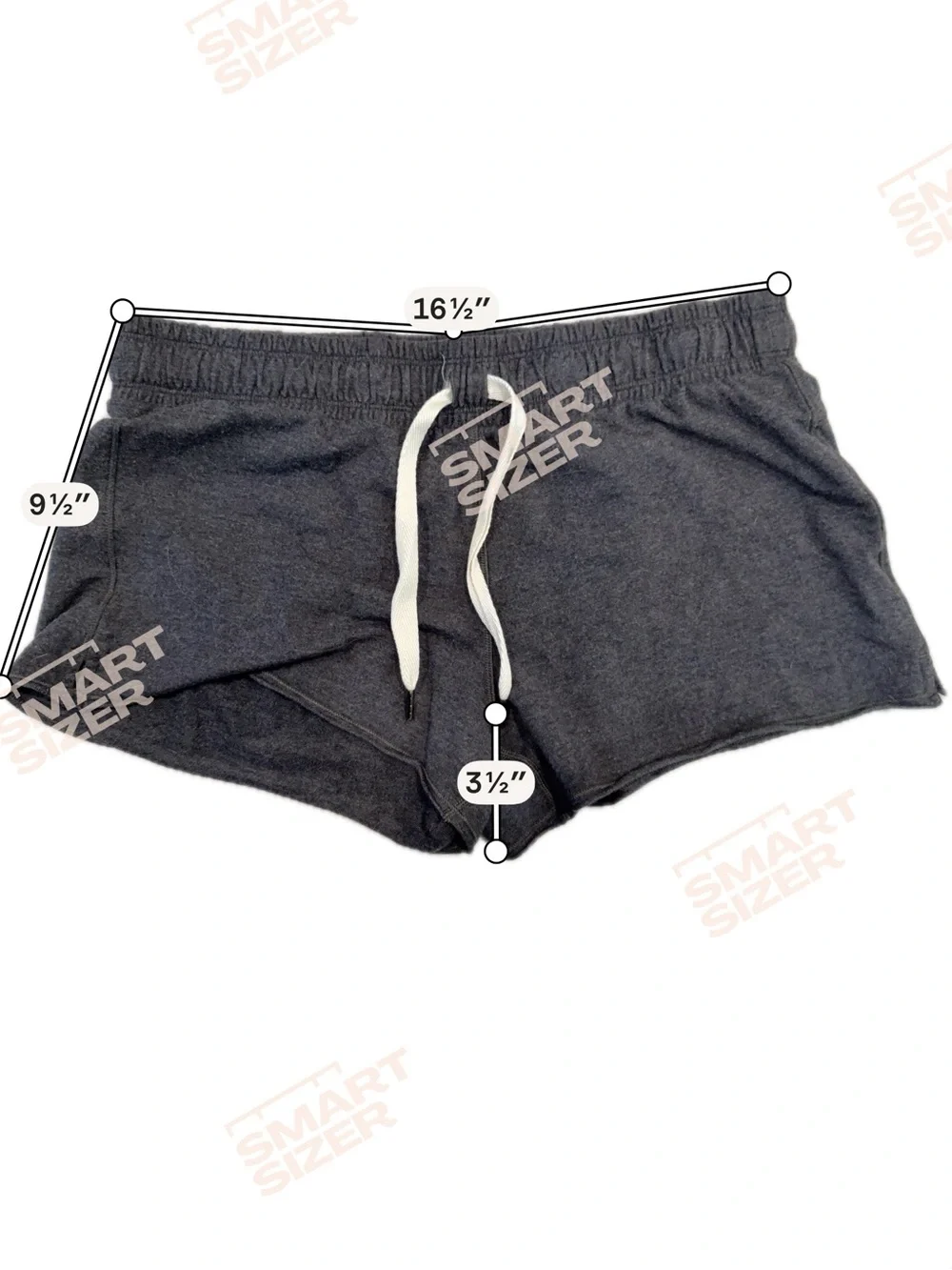 lululemon athletica Charcoal Gray Athletic Shorts with White Drawstring